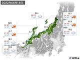 2022年06月16日の北陸地方の実況天気