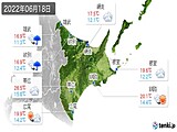2022年06月18日の道東の実況天気