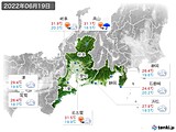 2022年06月19日の東海地方の実況天気