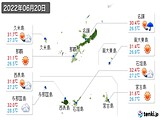 実況天気(2022年06月20日)