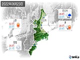 2022年06月23日の三重県の実況天気