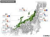 2022年06月25日の北陸地方の実況天気