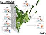 2022年06月26日の道東の実況天気