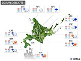 2022年06月27日の北海道地方の実況天気