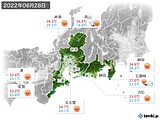 2022年06月28日の東海地方の実況天気