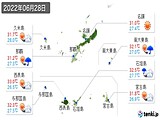 2022年06月28日の沖縄県の実況天気