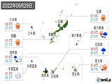 2022年06月29日の沖縄県の実況天気