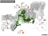 2022年07月02日の東海地方の実況天気