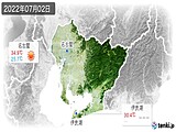 2022年07月02日の愛知県の実況天気