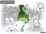 2022年07月03日の兵庫県の実況天気