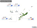 2022年07月04日の沖縄地方の実況天気
