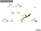 2022年07月05日の沖縄地方の実況天気