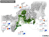 2022年07月06日の東海地方の実況天気