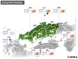 2022年07月06日の中国地方の実況天気