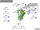 2022年07月06日の九州地方の実況天気