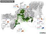 2022年07月07日の東海地方の実況天気