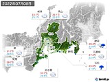 2022年07月08日の東海地方の実況天気