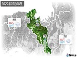 2022年07月08日の京都府の実況天気