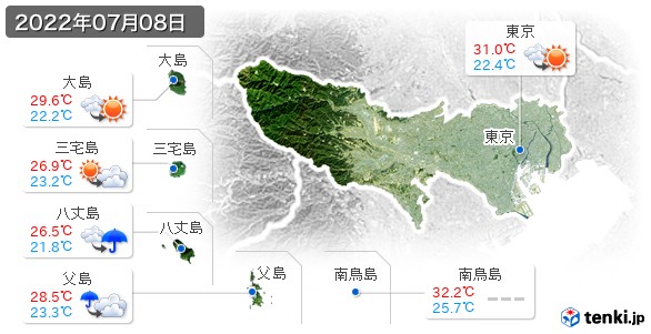 東京都(2022年07月08日の天気