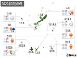 2022年07月09日の沖縄県の実況天気