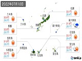 実況天気(2022年07月10日)