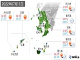 実況天気(2022年07月11日)