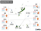 実況天気(2022年07月11日)