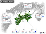 2022年07月12日の四国地方の実況天気