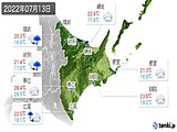 2022年07月13日の道東の実況天気