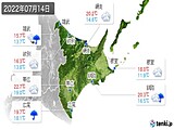 2022年07月14日の道東の実況天気