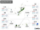 2022年07月15日の沖縄県の実況天気