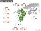 2022年07月22日の九州地方の実況天気