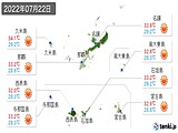 2022年07月22日の沖縄県の実況天気