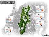 2022年07月23日の長野県の実況天気