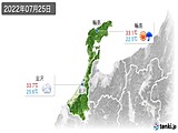 2022年07月25日の石川県の実況天気