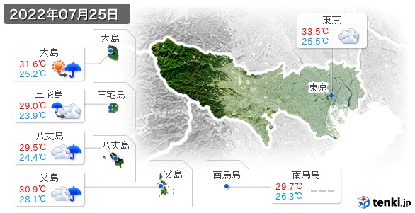 東京都(2022年07月25日の天気