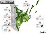 2022年07月26日の道東の実況天気