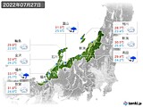 2022年07月27日の北陸地方の実況天気
