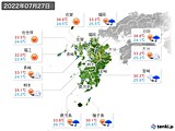 2022年07月27日の九州地方の実況天気