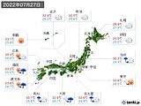 実況天気(2022年07月27日)