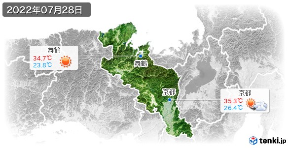 京都府(2022年07月28日の天気
