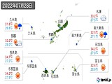 実況天気(2022年07月28日)