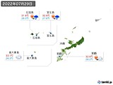 2022年07月29日の沖縄地方の実況天気