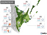 2022年07月29日の道東の実況天気