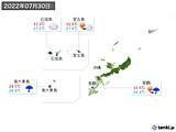 2022年07月30日の沖縄地方の実況天気