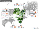 2022年08月02日の近畿地方の実況天気