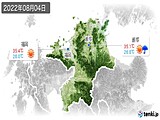 2022年08月04日の福岡県の実況天気