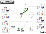 2022年08月05日の沖縄県の実況天気