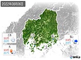 2022年08月06日の広島県の実況天気