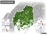 2022年08月09日の広島県の実況天気